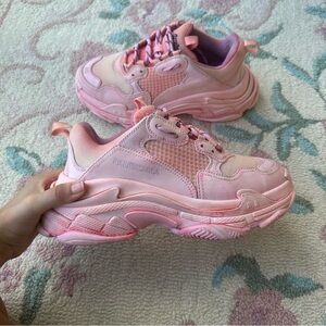 Authentic Pink Balenciaga Triple S Sneakers Size 40/US 9.5